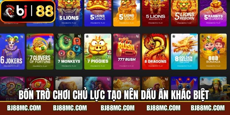 Bốn trò chơi chủ lực tạo nên dấu ấn khác biệt